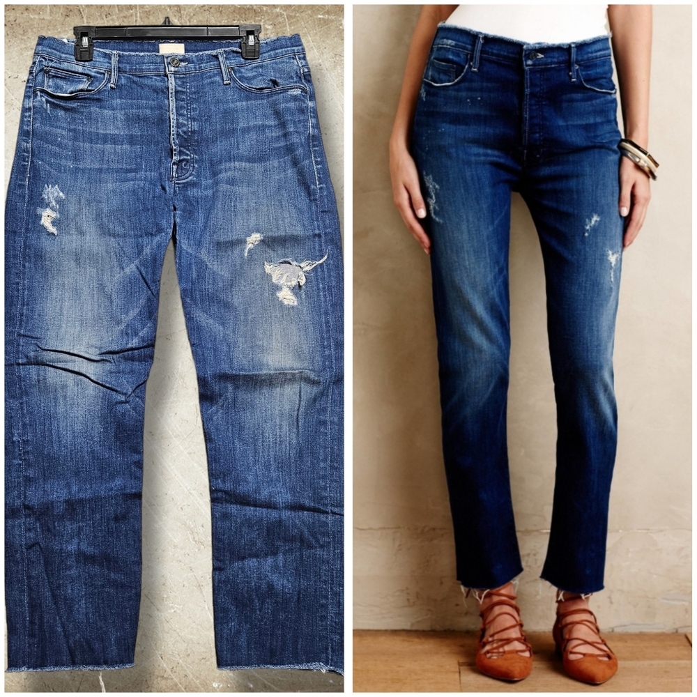 Mother the Double Fray Vagabond Take the Edge Off sz 30 Button Fly Raw Hem AS IS